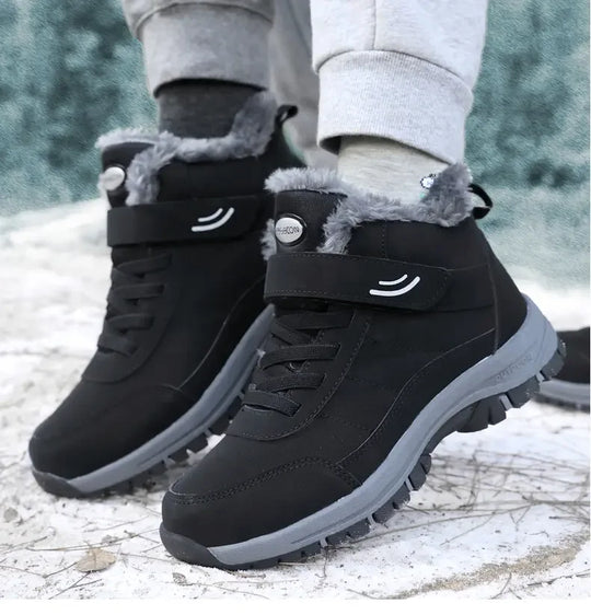 New 2024 Winter High Top Mountaineering Cotton Shoes for Elderly Hiking Warm Snow Boots Size 36-45 Zapatillas Hombre Men Shoes